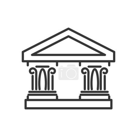 Ilustración de Icono del esquema del museo píxel perfecto para el sitio web o la aplicación móvil - Imagen libre de derechos