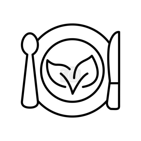 Ilustración de Icono de contorno de alimentos saludables delgada vector de diseño bueno para el sitio web o aplicación móvil - Imagen libre de derechos