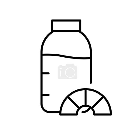 Ilustración de Diseño de vectores delgados de iconos de esquema de balance de agua bueno para sitio web o aplicación móvil - Imagen libre de derechos