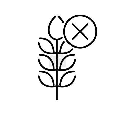 Ilustración de Diseño de vectores delgados icono de contorno libre de gluten bueno para el sitio web o aplicación móvil - Imagen libre de derechos
