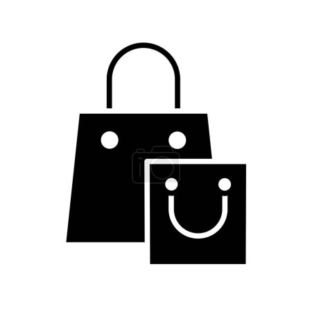 Illustration for Paper bag for shop solid icon thin lines vector design good for website and mobile app - Royalty Free Image