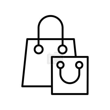 Ilustración de Bolsa de papel para el icono del esquema de la tienda líneas delgadas diseño de vectores bueno para el sitio web y la aplicación móvil - Imagen libre de derechos