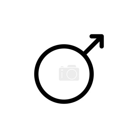 Illustration for Masculine outline icon pixel perfect vector design good for website and mobile app. man gender icon - Royalty Free Image