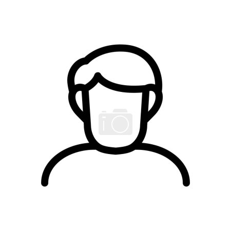 Illustration for Man front view outline icon pixel perfect vector design good for website and mobile app. man gender icon - Royalty Free Image