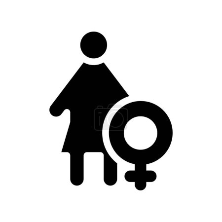 Téléchargez les illustrations : Design vectoriel icône solide féminine bon pour le site Web et l'application mobile. homme genre icône - en licence libre de droit