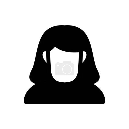 Téléchargez les illustrations : Femme vue de face conception vectorielle icône solide bon pour le site Web et l'application mobile. homme genre icône - en licence libre de droit