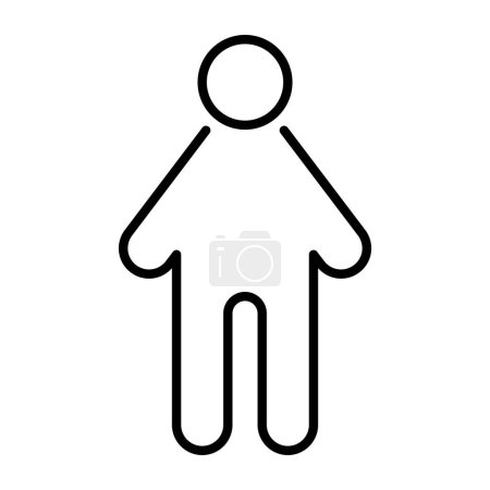 Illustration for Masculine outline thin icon vector design good for website and mobile app. man gender icon - Royalty Free Image