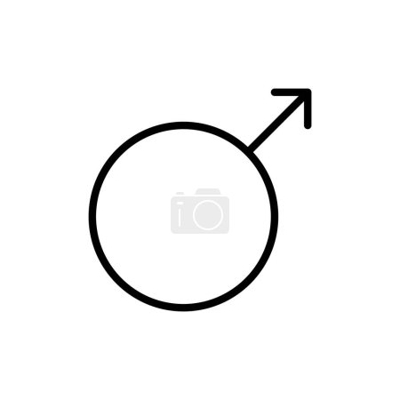 Ilustración de Esquema masculino delgada icono de diseño de vectores bueno para el sitio web y la aplicación móvil. hombre icono de género - Imagen libre de derechos