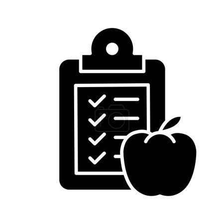 Illustration for Meal plan solid icon vector design good for website or mobile app - Royalty Free Image