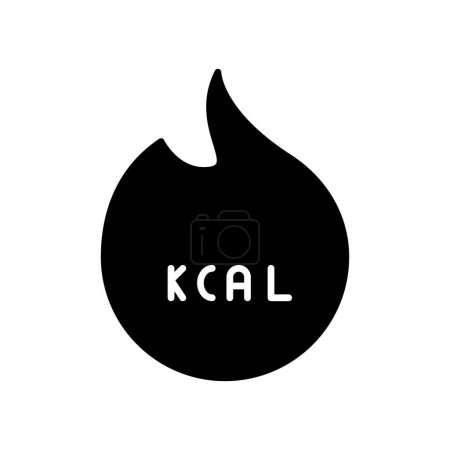 Illustration for Kilo calorie solid icon vector design good for website or mobile app - Royalty Free Image