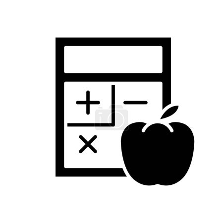 contar calorías sólido icono vector diseño bueno para el sitio web o aplicación móvil