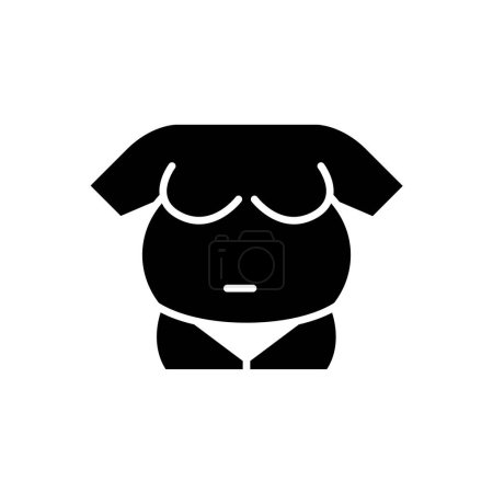 Illustration for Obesity solid icon vector design good for website or mobile app - Royalty Free Image