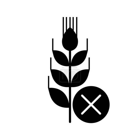 Illustration for Gluten free solid icon vector design good for website or mobile app - Royalty Free Image
