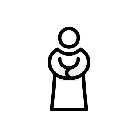 Illustration for Grandparents outline icon pixel perfect vector design good for website and mobile app - Royalty Free Image