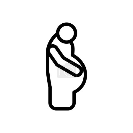 Illustration for Pregnancy outline icon pixel perfect vector design good for website and mobile app - Royalty Free Image