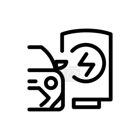 Illustration for Charging station outline icon pixel perfect vector design good for website and mobile app - Royalty Free Image