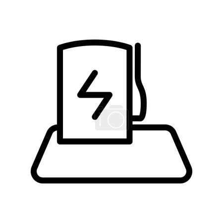 Illustration for Charging station outline icon pixel perfect vector design good for website and mobile app - Royalty Free Image
