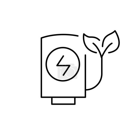 Illustration for Eco fuel thin outline icon vector design good for website and mobile app - Royalty Free Image
