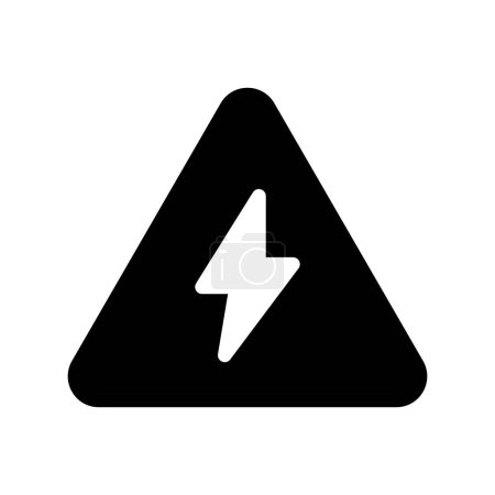 Ilustración de Electricidad alerto icono sólido audaz - Imagen libre de derechos