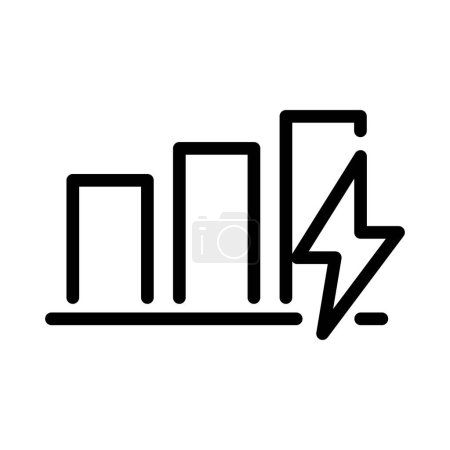 Illustration for Electricity chart outline icon pixel perfect vector design good for website and mobile app - Royalty Free Image