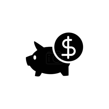 Ilustración de Piggy investmen sólido icono vector de diseño bueno para el sitio web o aplicación móvil - Imagen libre de derechos