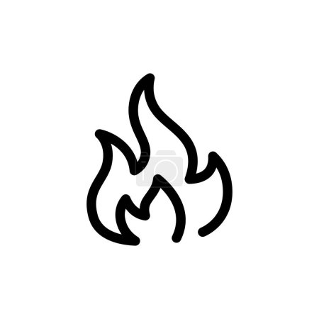 Feuer Umriss Symbol Pixel perfektes Vektordesign gut für Website und mobile App