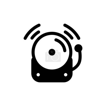 Ilustración de Alarma de incendios sólido negro icono vector diseño bueno para el sitio web y la aplicación móvil - Imagen libre de derechos
