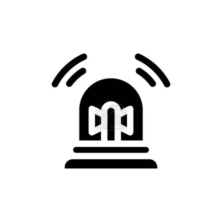 Ilustración de Lámpara de emergencia sólido negro icono vector diseño bueno para el sitio web y la aplicación móvil - Imagen libre de derechos