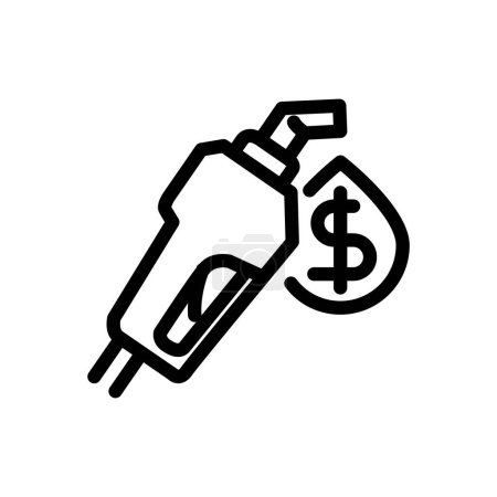 billiger Benzin Umriss Symbol Pixel perfektes Vektordesign gut für Website und mobile App