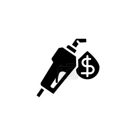 billiger Benzin solide Symbol-Vektor-Design gut für Website und mobile App
