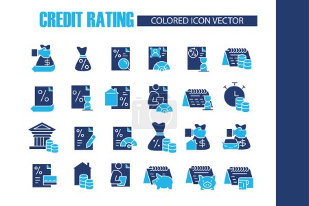 credit rating colored icon Vector design good for website and mobile app