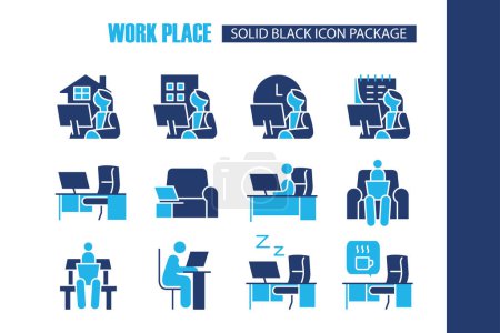 work place colored icon Vector design good for website and mobile app
