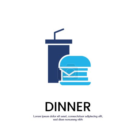 dinner colored icon vector design good for web or mobile app