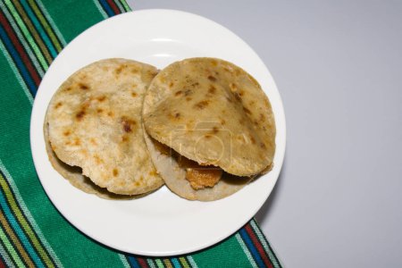 Photo for A Mexican gorditas de migajas with pork rinds and chile - Royalty Free Image