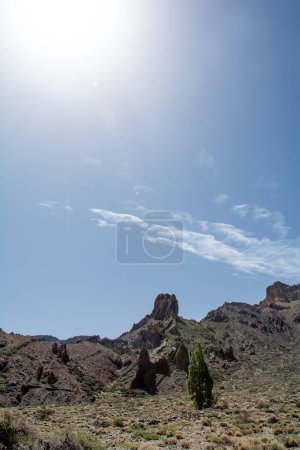 Volcanic landscape in El Teide National Park on the Canary Island of Tenerife, Spain