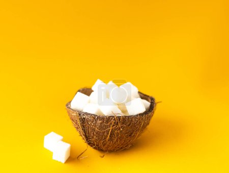 coconut sugar, sugar in the coconut shell