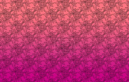 Photo for Seamless floral lace background. Abstract texture with stylized flowers and leaves. Ornamental pink pattern. - Royalty Free Image
