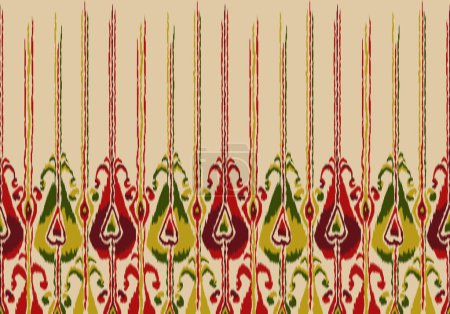 Téléchargez les photos : African Ikat broderie de paisley floral sur fond blanc motif ethnique oriental traditional.Aztec motif vectoriel abstrait de style illustration.design pour la texture, tissu, vêtements, emballage, tapis. - en image libre de droit