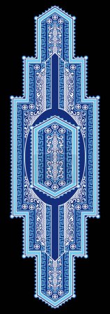 Photo for Blue Cross Stitch. Geometric ethnic patterns. Saree, Patola, Sari, Dupatta, Vyshyvanka, rushnyk, Clothing, fabric, batik, Knitwear, Embroidery, Ikat, Ikkat, Pixel pattern. Vector. Traditional Design. - Royalty Free Image