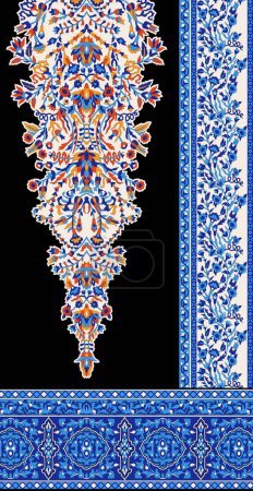 digital textile design ornament and motif. Digital And Textile Design Pattern.