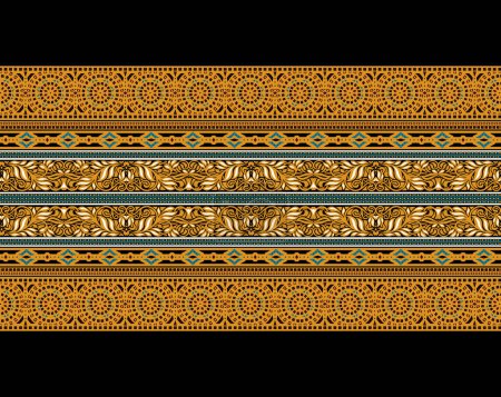 Photo for Ethnic Morocco. Vivid Mosaic. Multicolor Ethnic Aztec. Vivid Geometric Pattern. Vivid Floral Shawl Design. Floral Pattern. Traditional Textile Design - Illustration - Royalty Free Image