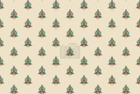 Photo for Decorative ornamental oriental style seamless floral pattern for wallpaper. Colorful Indian Mughal illustration for textile print. Vintage wallpaper. Mughal pattern. Colorful vintage motif background - Royalty Free Image