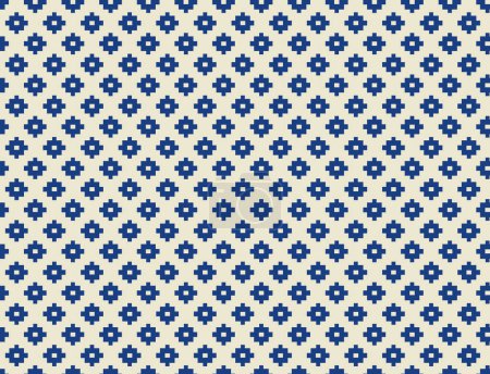 Photo for Modern masculin geometric motif pattern, fabric design manly background. Simplicity concept, small patch wax printing block for apparel textile, ladies dress, man shirt, fashion garment, package, wrap - Royalty Free Image