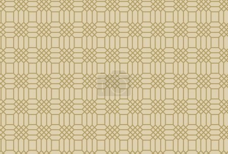 Photo for Seamless geometric ornament based on traditional arabic art.Brown color lines.Great design for fabric,textile,cover,wrapping paper,background.Fine lines. - Royalty Free Image
