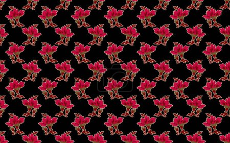 Téléchargez les photos : Ikat broderie de paisley floral sur fond noir.motif oriental ethnique géométrique traditional.Aztec style abstrait illustration.design pour la texture, tissu, vêtements, emballage, décoration, tapis. - en image libre de droit