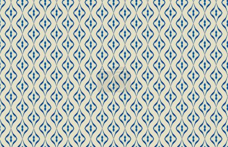 Photo for Beautiful Ethnic abstract ikat art. Seamless Kasuri pattern in tribal,folk embroidery,and Mexican style.Aztec geometric art ornament print.Design for carpet,wallpaper, clothing,wrapping,fabric,cover - Royalty Free Image
