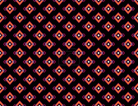 Geometric pixel ethnic seamless pattern home decoration design. Aztec fabric carpet boho mandalas textile decor wallpaper. Tribal native motif decorative folk traditional embroidery vector background