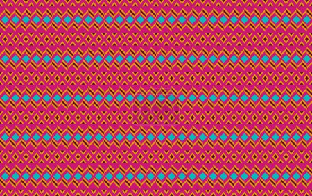 70er Jahre Retro Geometric Seamless Pattern. Abstraktes geometrisches Muster mit Linien, Rauten Ein nahtloser Vektorhintergrund. Blau-schwarze und goldene Textur.