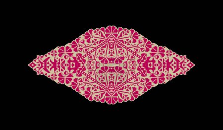 Tatreez pattern design with Palestinian traditional embroidery motif. Decorative Palestinian seamless pattern in colors, traditional Tatreez embroidery, illustration.