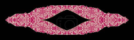 Geometric ethnic floral cross stitch embroidery on white background.oriental pattern traditional.Aztec style abstract vector illustration.design for texture,fabric,clothing,wrapping,decoration,scarf.
